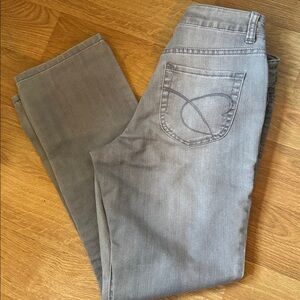 Chico's Platinum Denim Women's Gray Jeans Size 00 Short stretch
